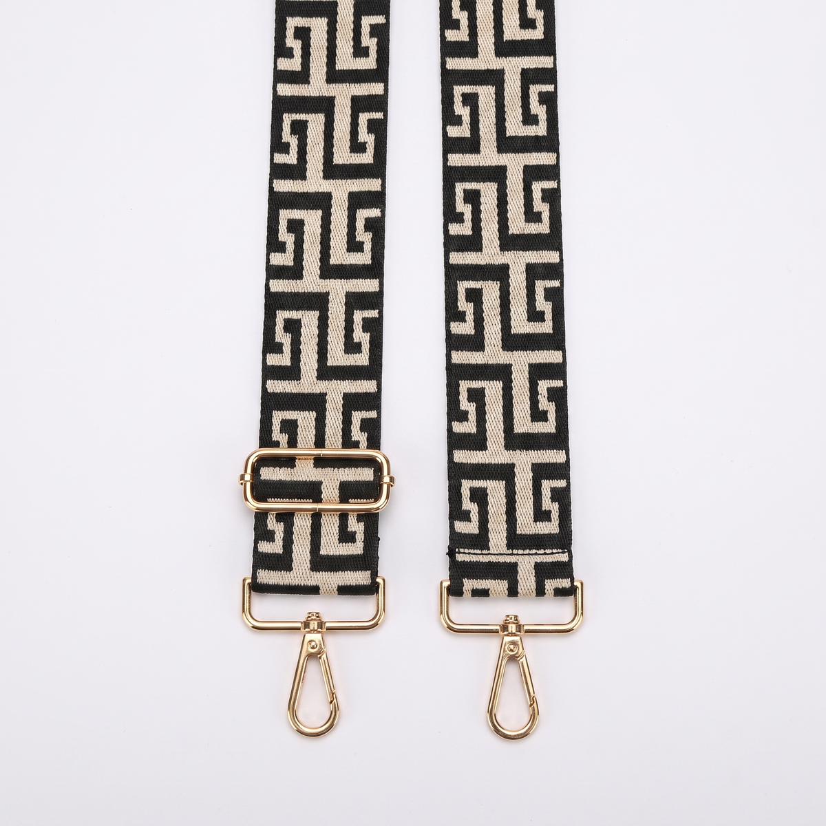 Black & Stone Greek Key Strap