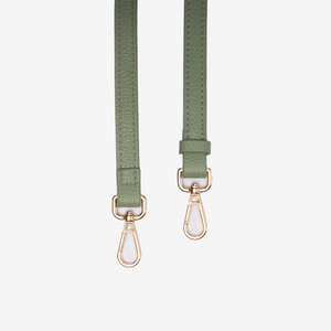 Leather Crossbody Strap Olive Mist