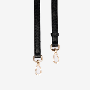Leather Crossbody Strap Noir