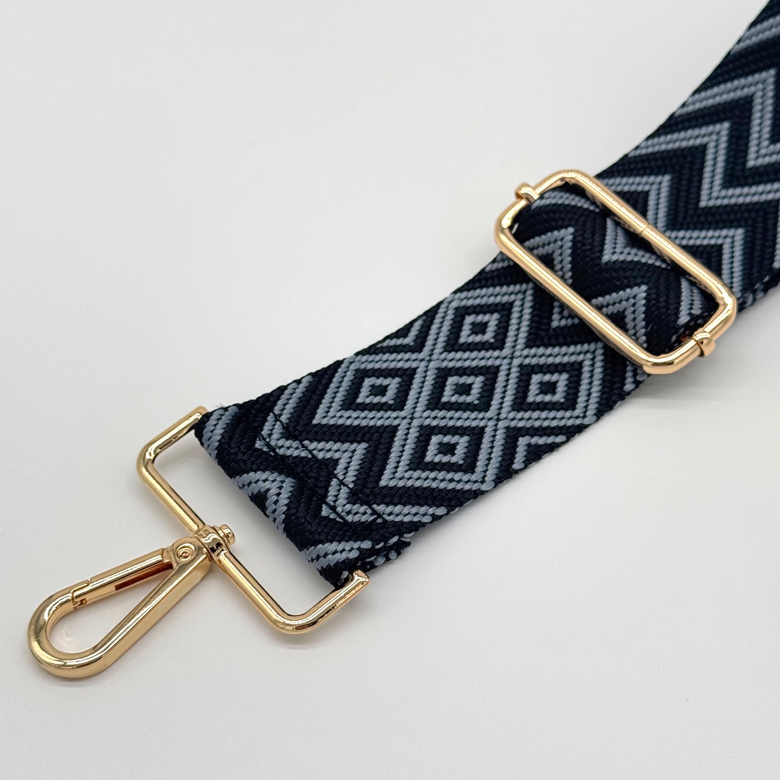 Black & Blue Zig Zag Bag Strap