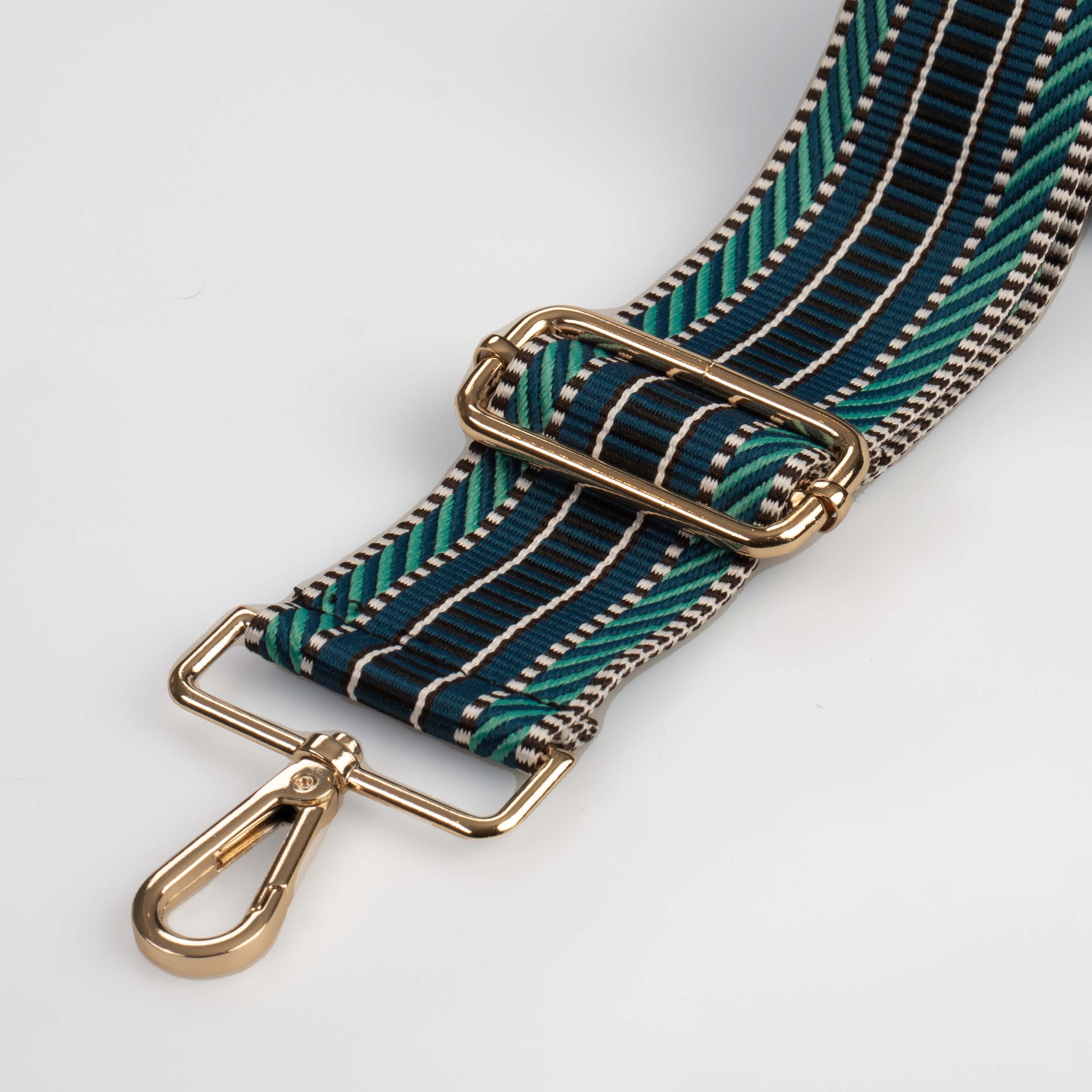 Blue Patterned Bag Strap
