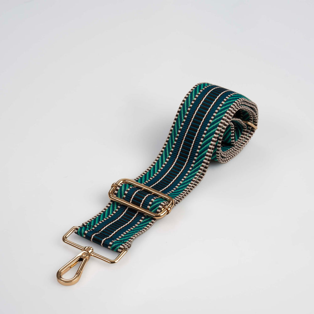 Blue Patterned Bag Strap