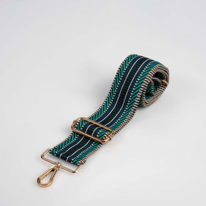 Blue Patterned Bag Strap