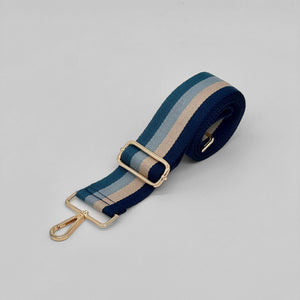 Blue Tones Stripe Bag Strap
