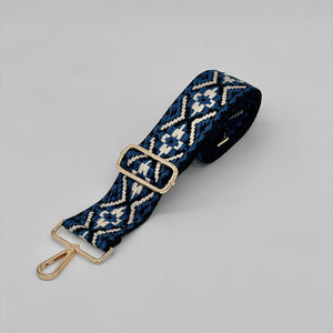 Blue Woven Aztec Bag Strap