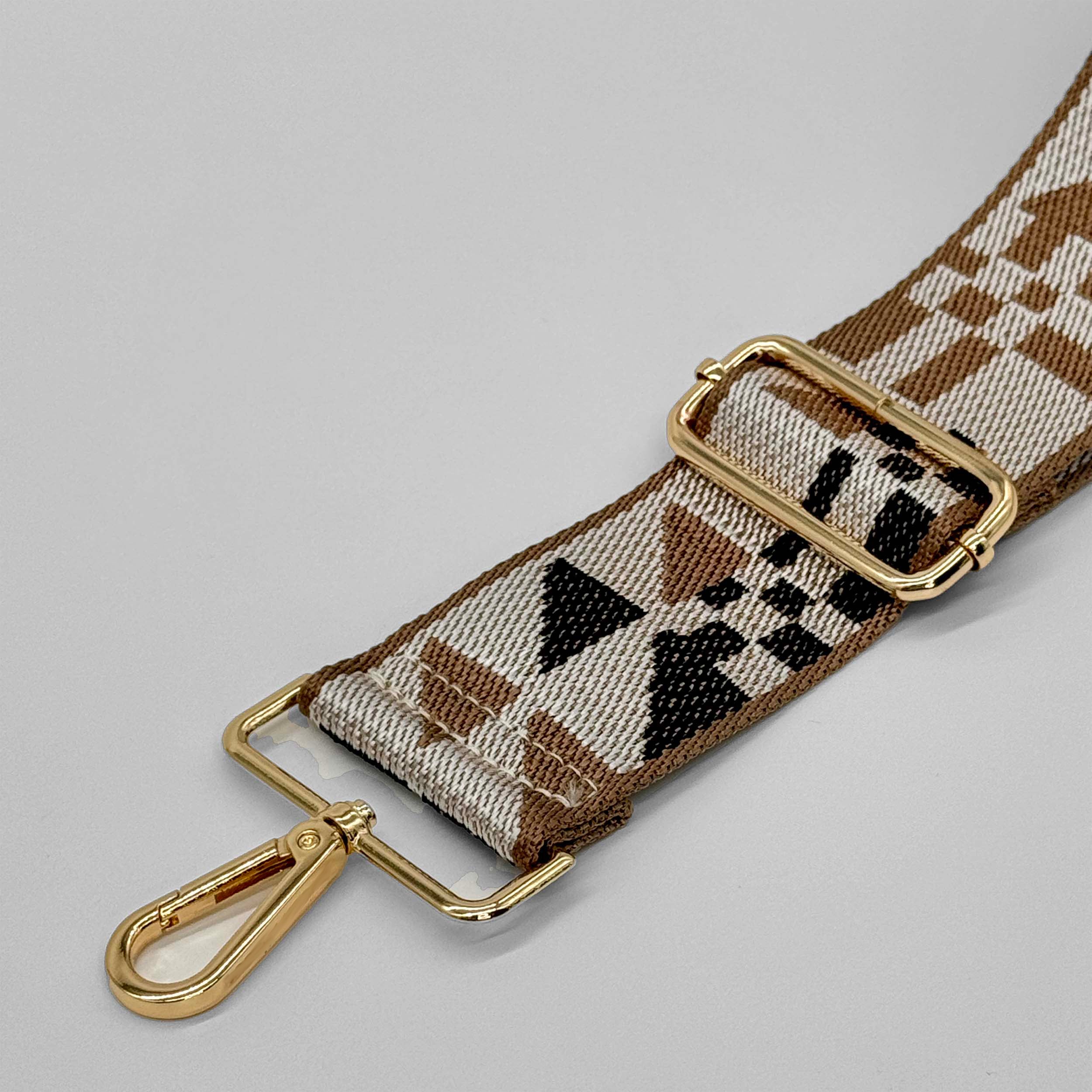 Brown Abstract Bag Strap