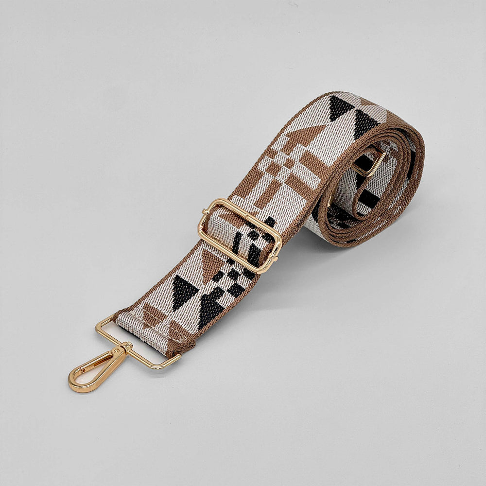 Brown Abstract Bag Strap