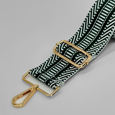 Black Patterned Bag Strap