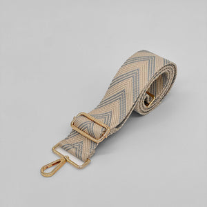 Grey Herringbone Bag Strap
