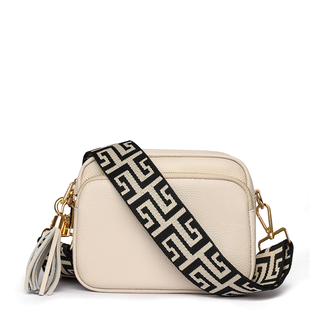 Noir & Blanc Leather Crossbody Bag and Accessories