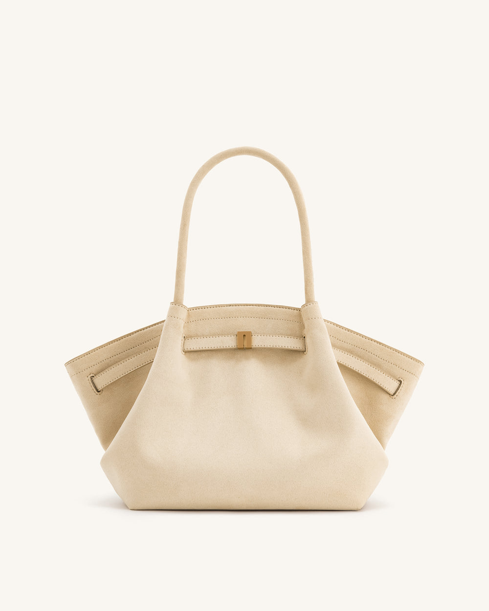 Nora Tote - Ivory( Soft Suede)