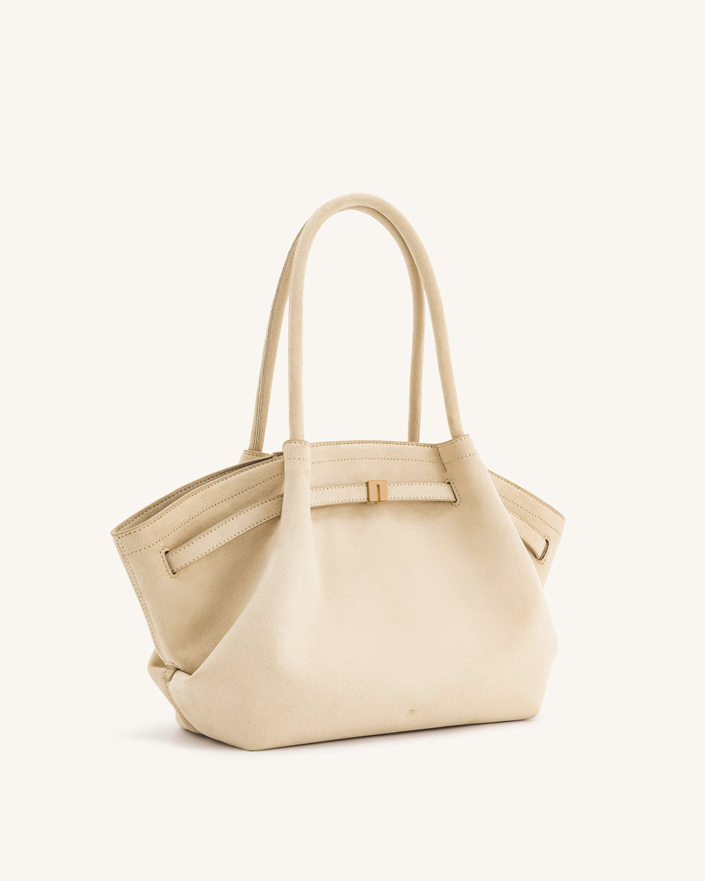 Nora Tote - Ivory( Soft Suede)