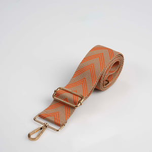 Orange Herringbone Bag Strap