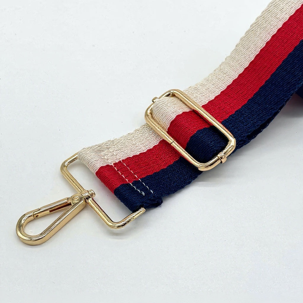 Red, White & Blue Stripe Bag Strap