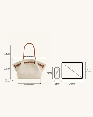 Nora Tote – Oat (Canvas)