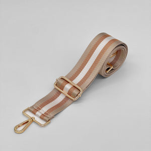 Stone and Gold Metallic Stripe Bag Strap