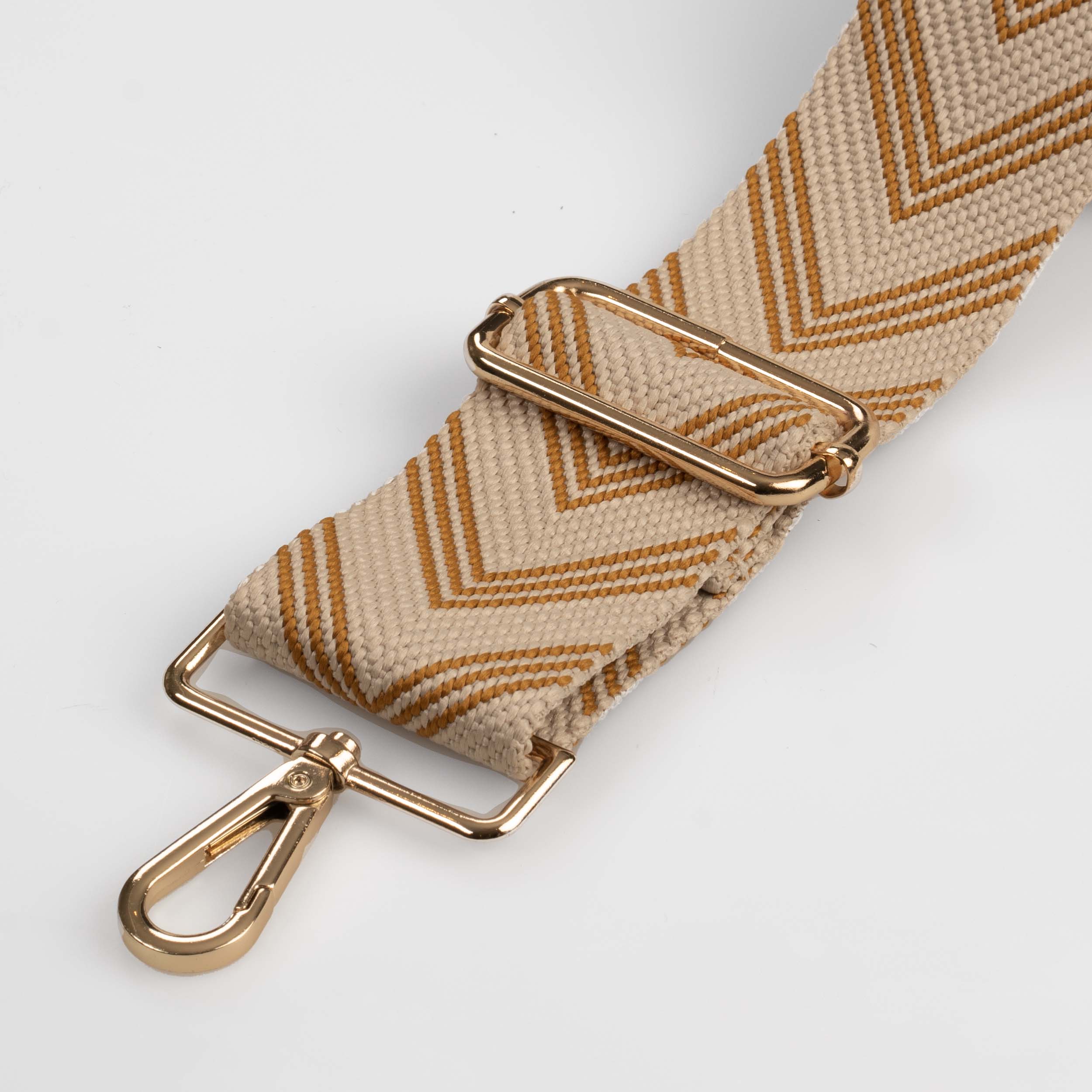 Tan Herringbone Bag Strap