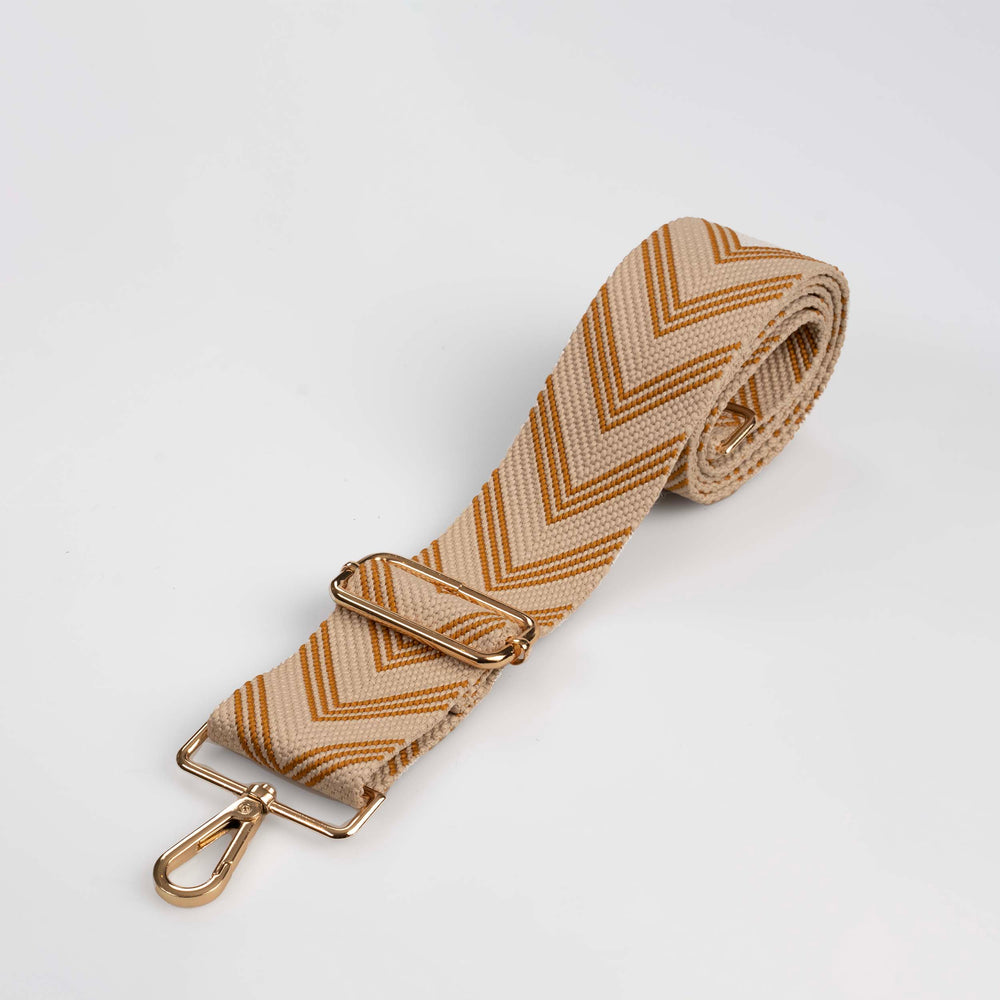 Tan Herringbone Bag Strap