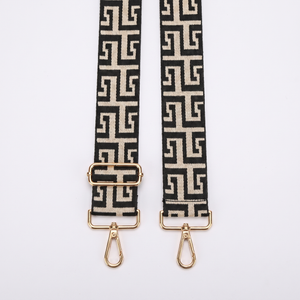 Black & Stone Greek Key Strap
