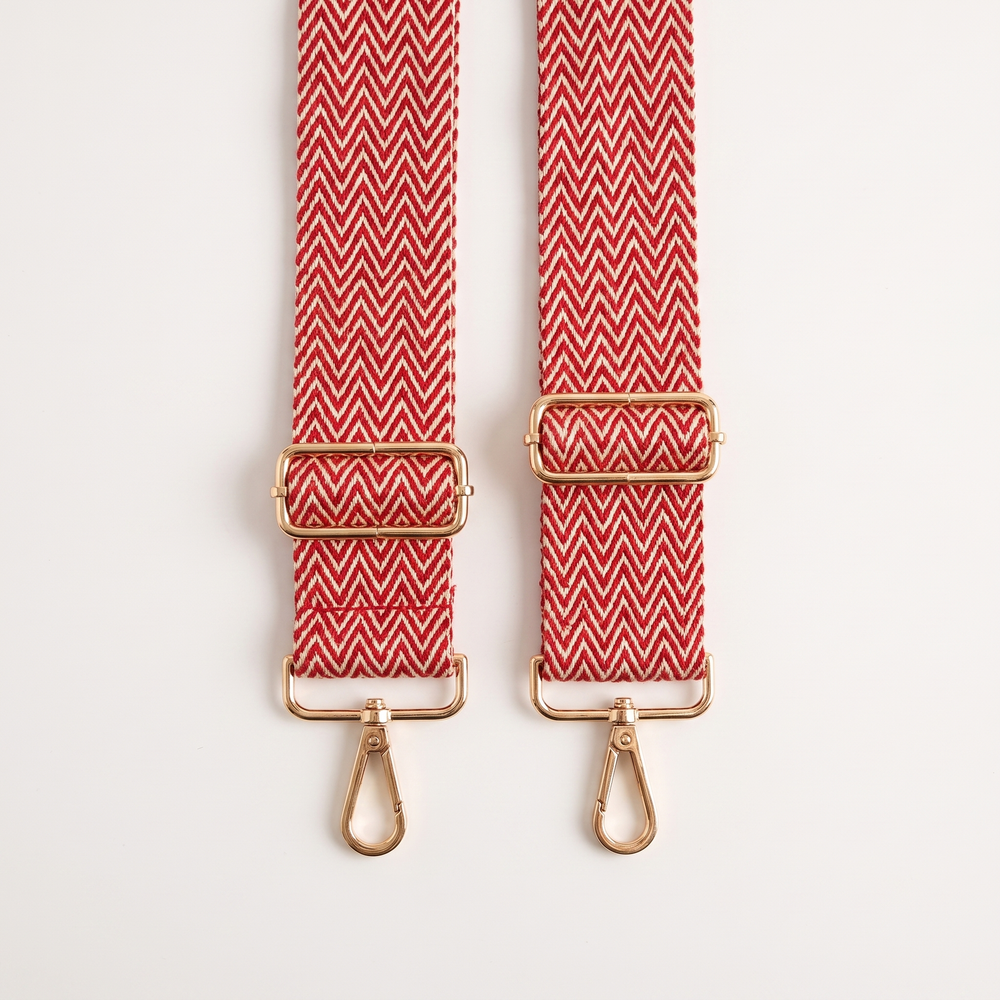 Raspberry Chevron Strap