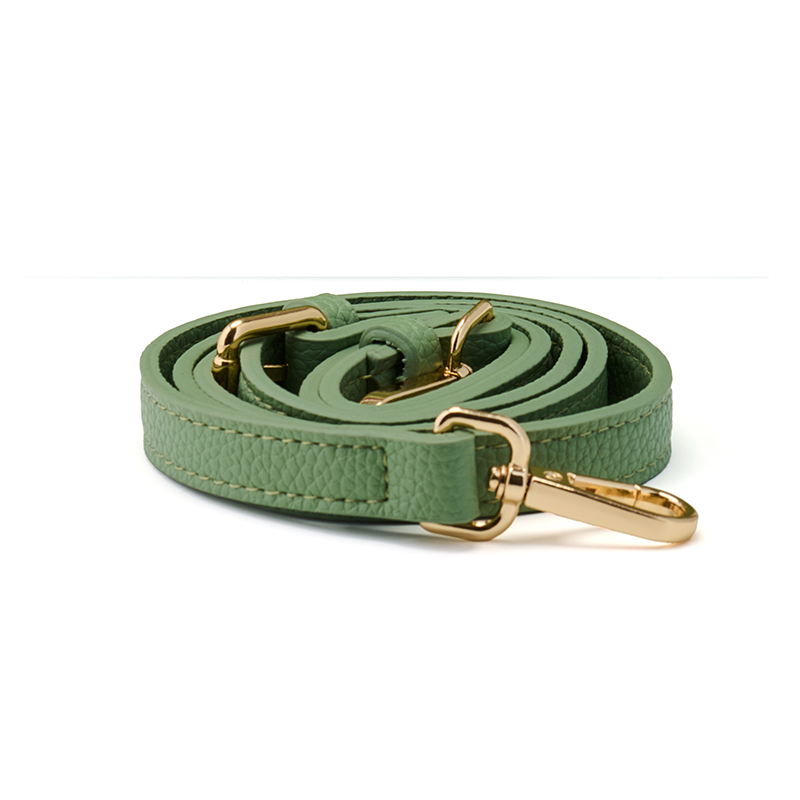 Leather Crossbody Strap Olive Mist