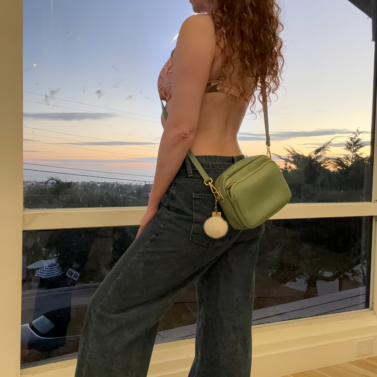 Noir & Blanc Leather Crossbody Bag and Accessories